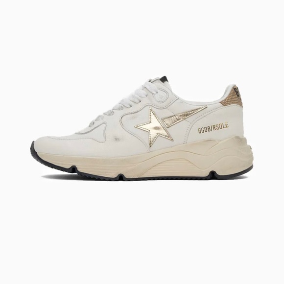 Golden goose athetic running sneakers white running shoes ggbd athletic dept - Picture 1 of 3